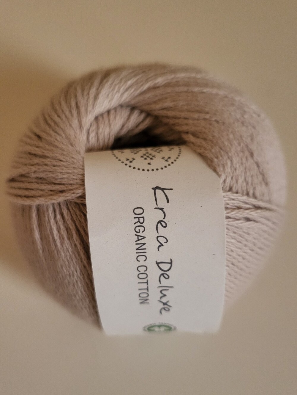 Organic Cotton Yarn Krea Deluxe In Oatmeal, 400g - Picture 1 of 3